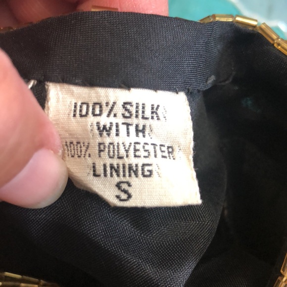 NWT Vintage Night Vogue Evening Jacket S 100 Silk Pearl Beads Sequins sparkling - Picture 11 of 16